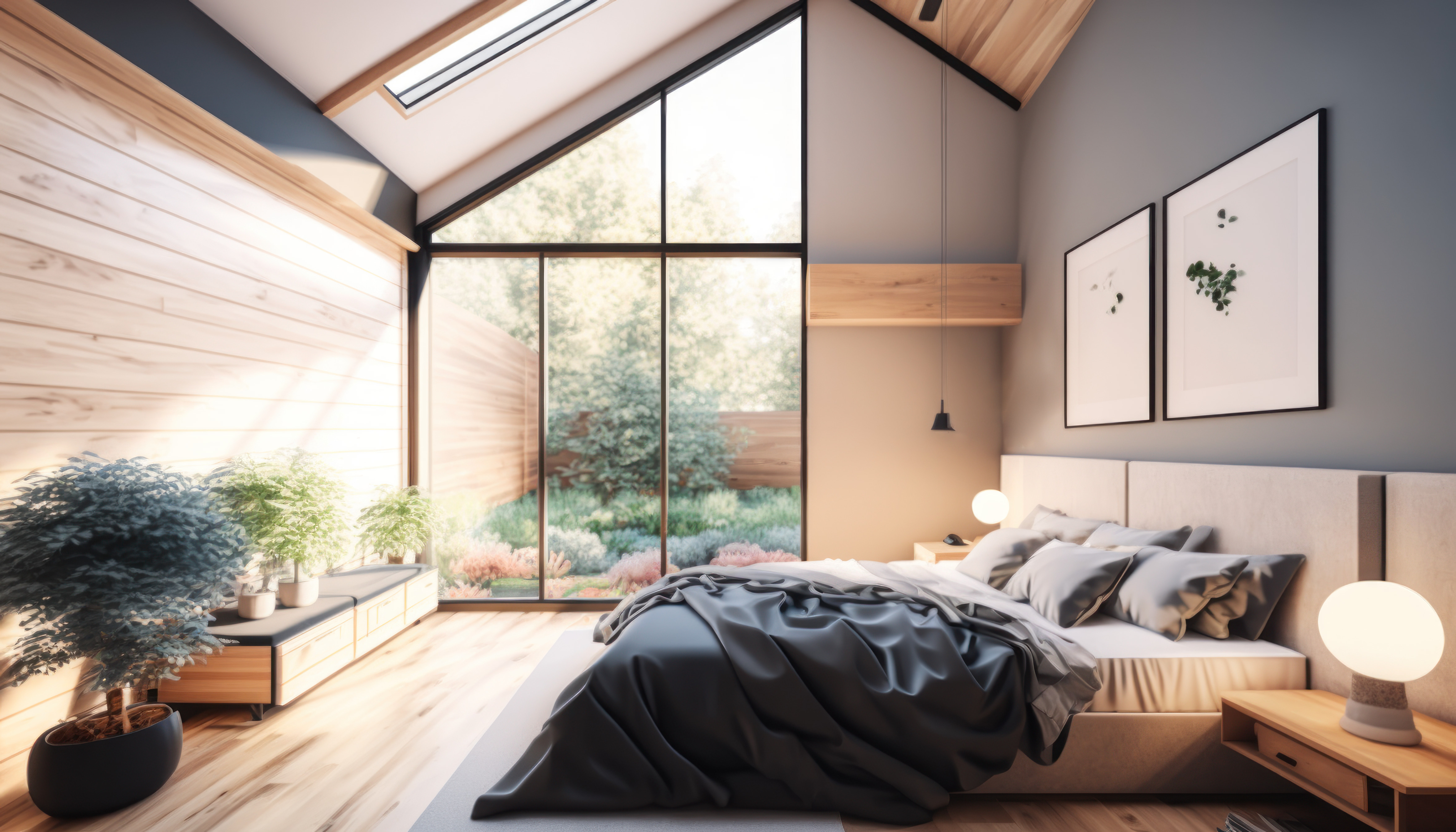 Photo de l'intérieur d'une véranda transformée en suite parentale