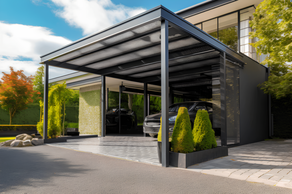 Carport adossé à une maison